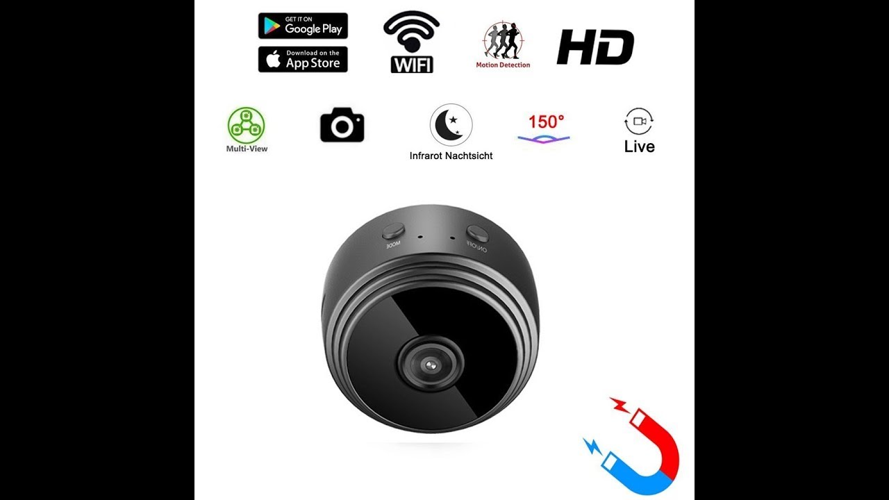 Amazon Review: MICF Mini kamera Wlan Überwachungskamera, tragbare kleine Kamera 1080P WiFi IP Kamera