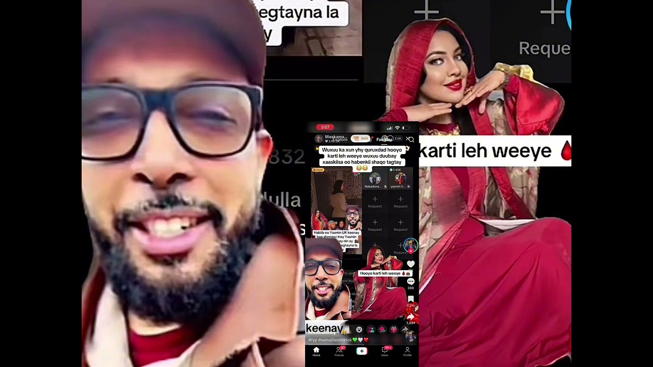 Yasmin liwax shekadeda maxad kala soctaa iyo ninka sbbta uu uso qarxiyey  alla ninku xasisanaa🥹