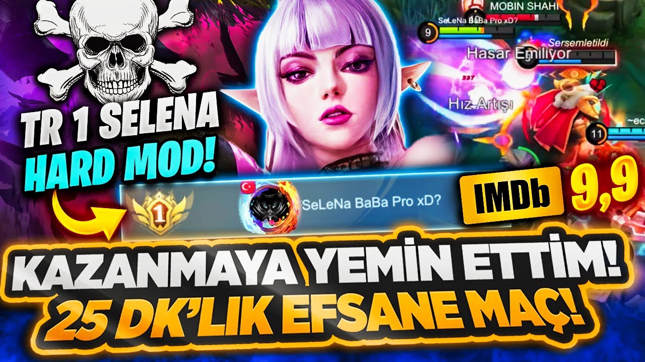 BÖYLE MAÇ YILDA 1 KERE GELİR! TR 1 SELENA HARD MOD KİTTY! w/@CedricMLBB EFSANE MAÇ!