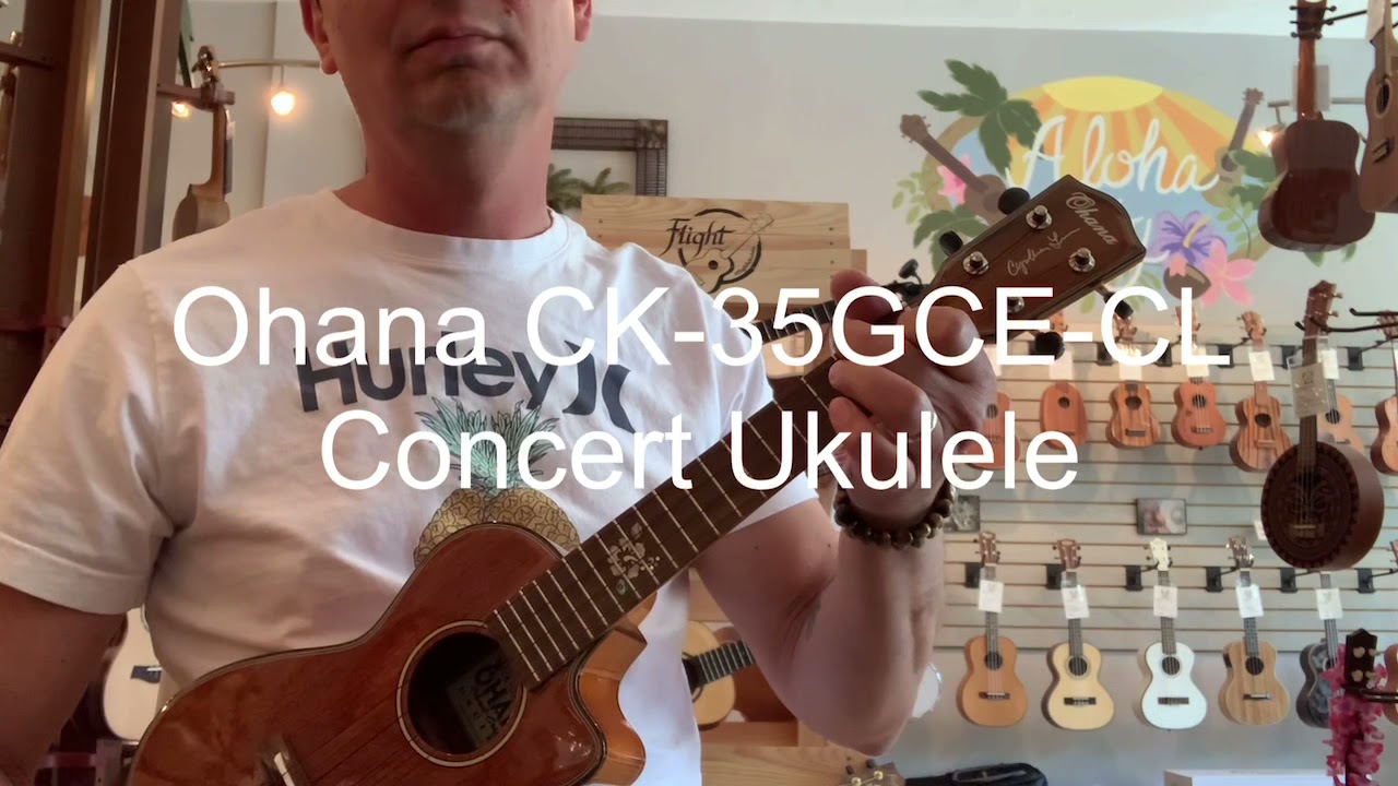 Ohana CK-35GCE-CL Cynthia Lin Ukulele Demo/Review at Aloha City Ukes