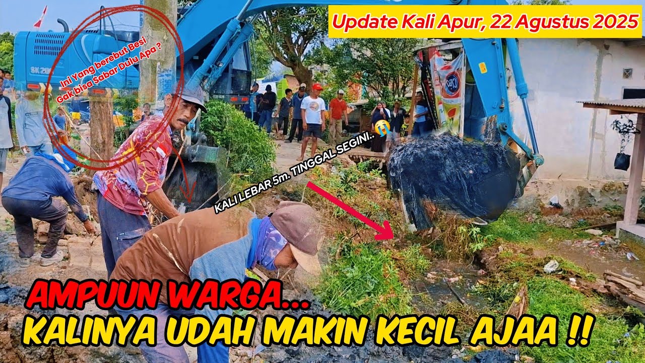 KALI APUR TERBARU ‼️ KONDISI KALI SEMPIT SERTA LUMPUR HITAM HIASA NORMALISASI KALI APUR ‼️