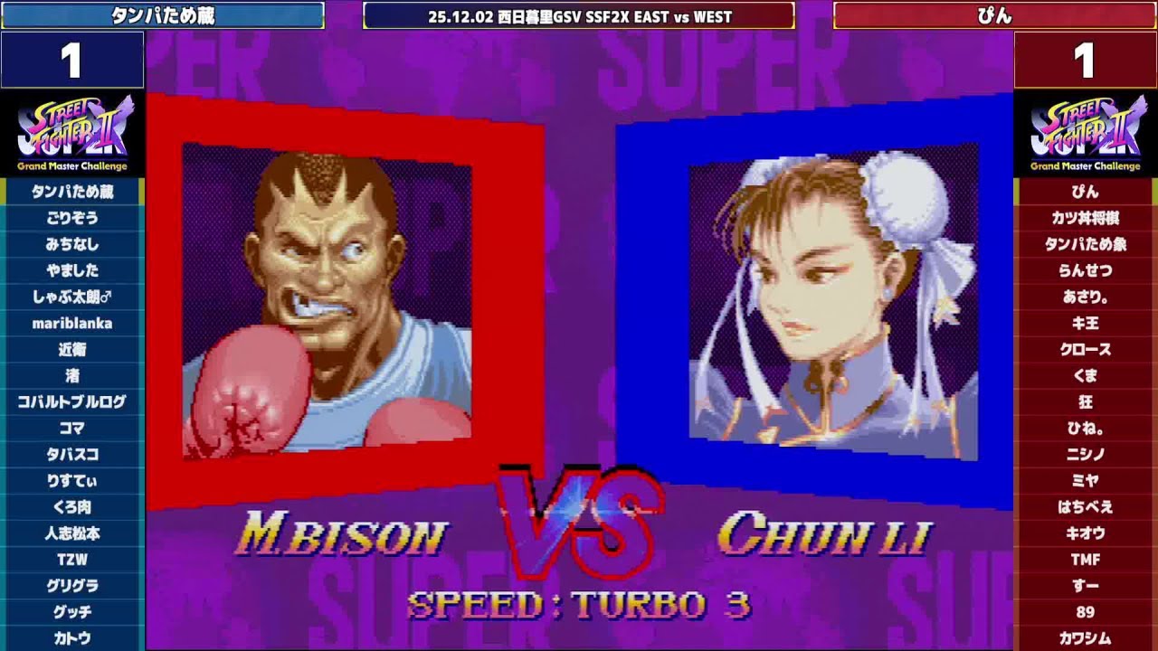 Super Street Fighter 2X :East vs West 2025/12/02
