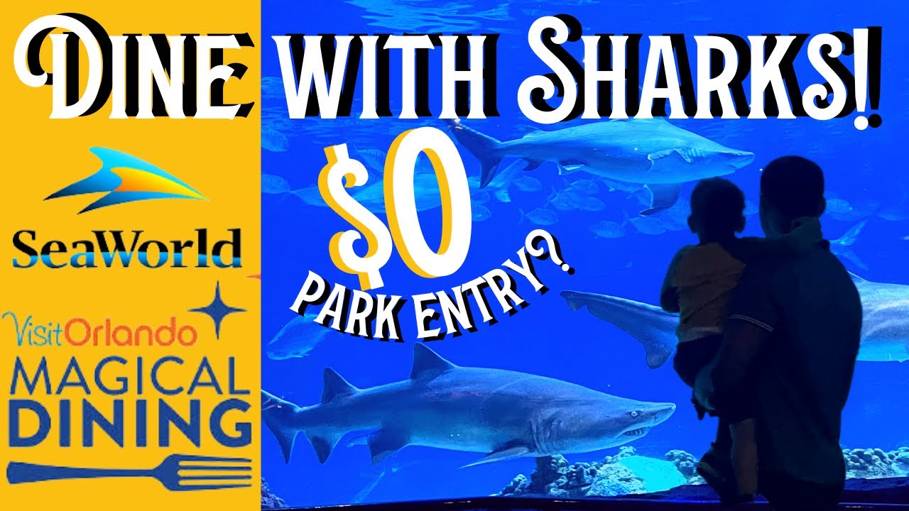 FREE SeaWorld Day with Magical Dining Month! // Sharks Underwater Grill Review 2022