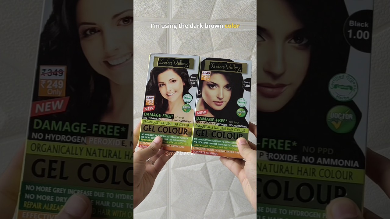 Before & After: INDUS VALLEY Gel Hair Colour in Dark Brown Review✨ #notsponsored