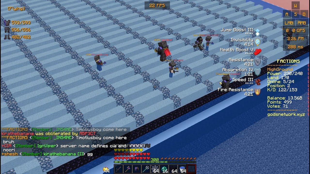 HighGround vs Nocri x Cia 5v12 [Minecraft Factions Base defend] Godsnetwork