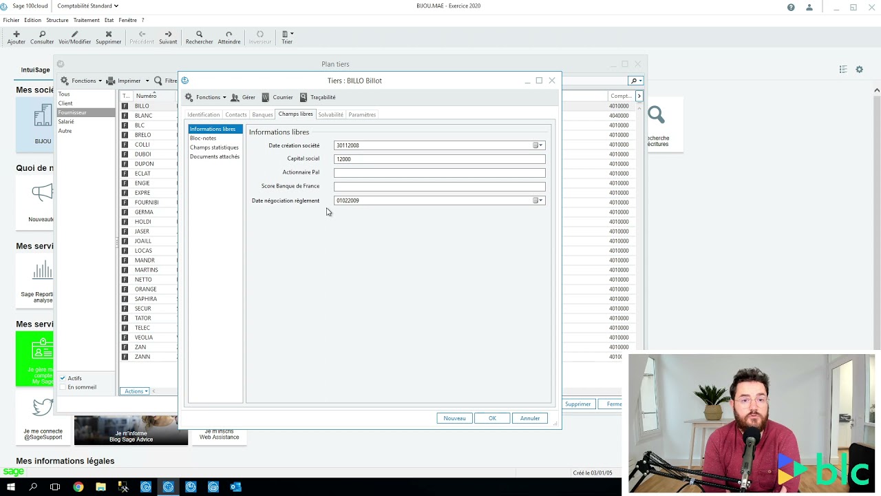 Sage 100 Comptabilité v6   Le plan tiers
