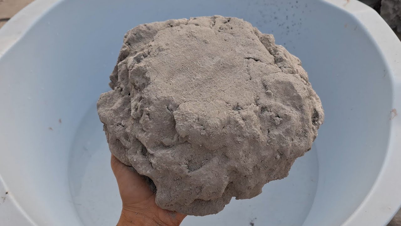 New video Pure cement water crumbling satisfying