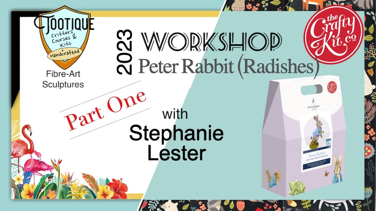 Needle felting Workshop - Peter Rabbit and the stolen radishes Kit - Crafty Kit Company