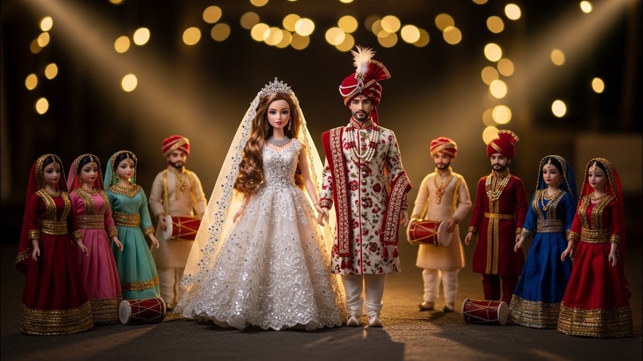 Miniature Doll Wedding Barat Scene | Tiny Village AI Story ✨💍