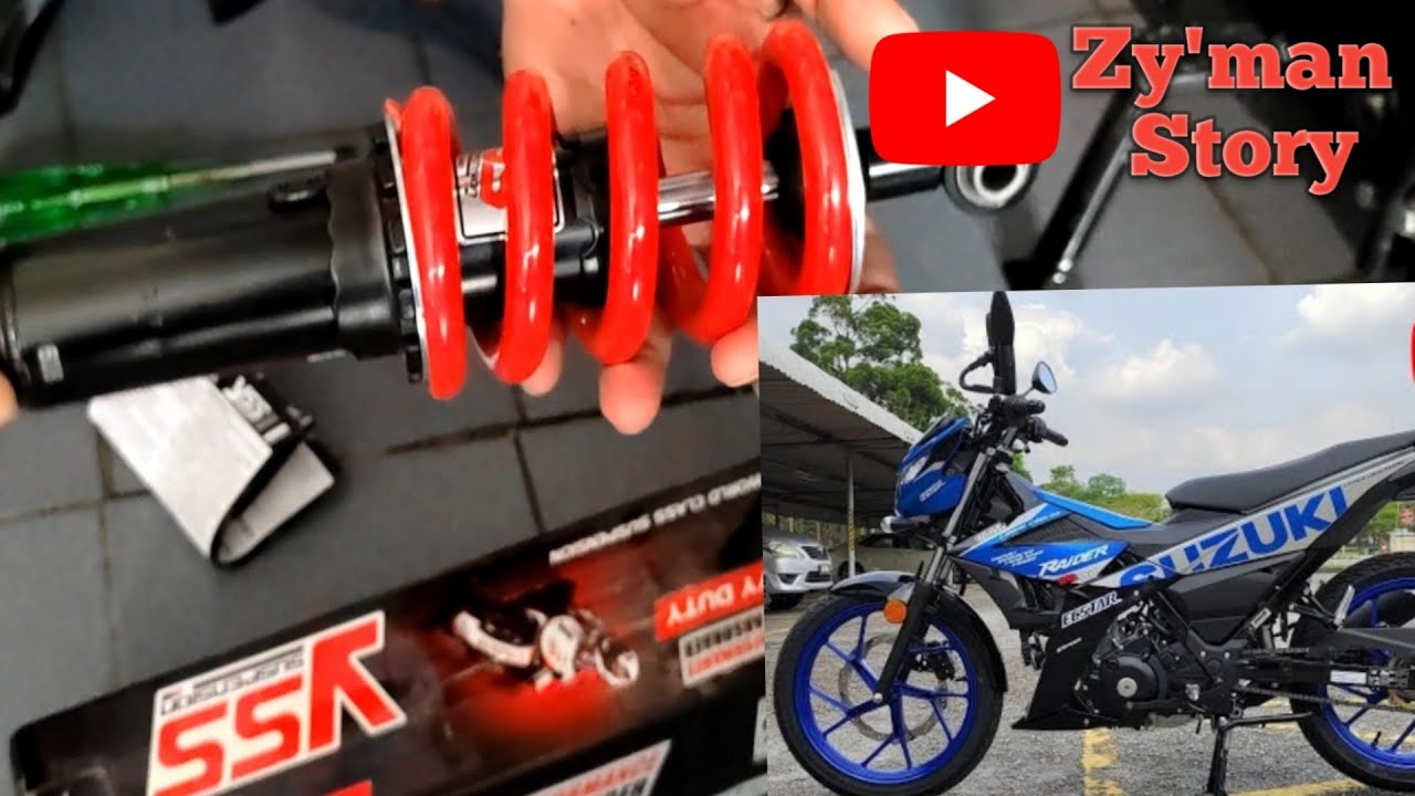 Suzuki Rider R150fi GP Edition Tukar Monoshock Heavy Duty Spring Besar Adjustable.