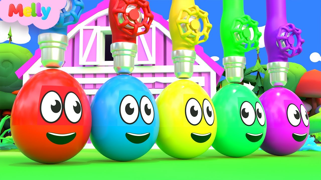 Learning Colors and Numbers Songs | Colorful Eggs on the Farm | Melly Nursery Rhymes & Kids Songs