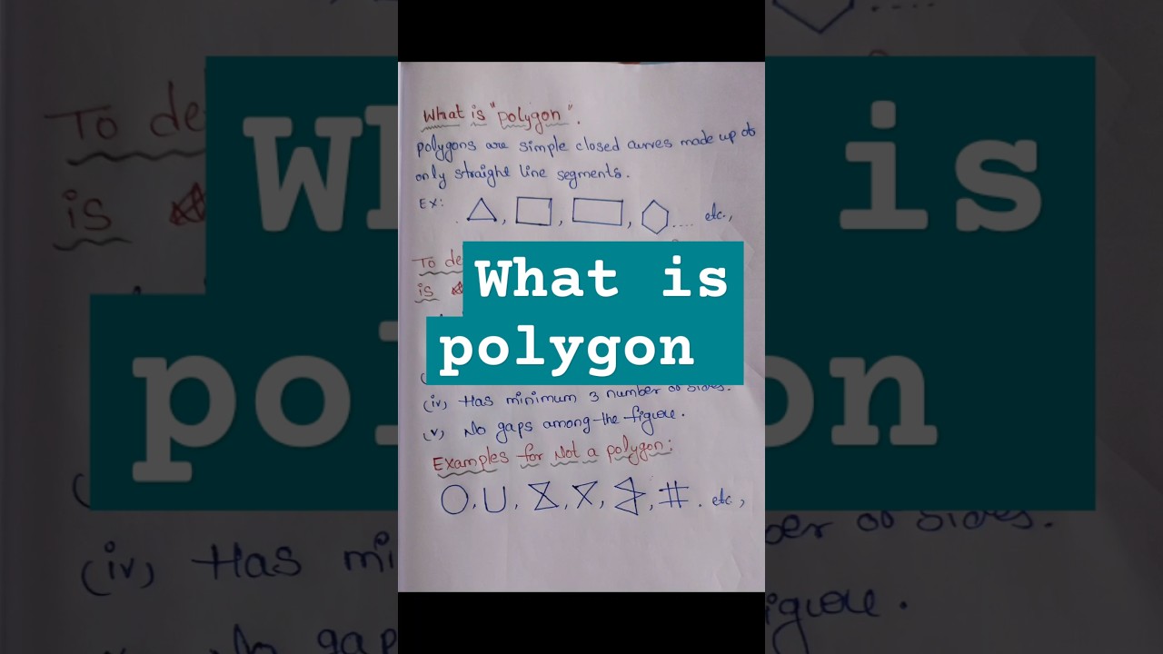 What is polygon||polygon||polygon definition and examples.||#geometry #mathstricks