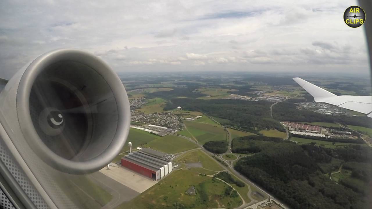 ROCKET Takeoff CRJ900 NextGen from Luxembourg - GREAT scenic views! [AirClips]