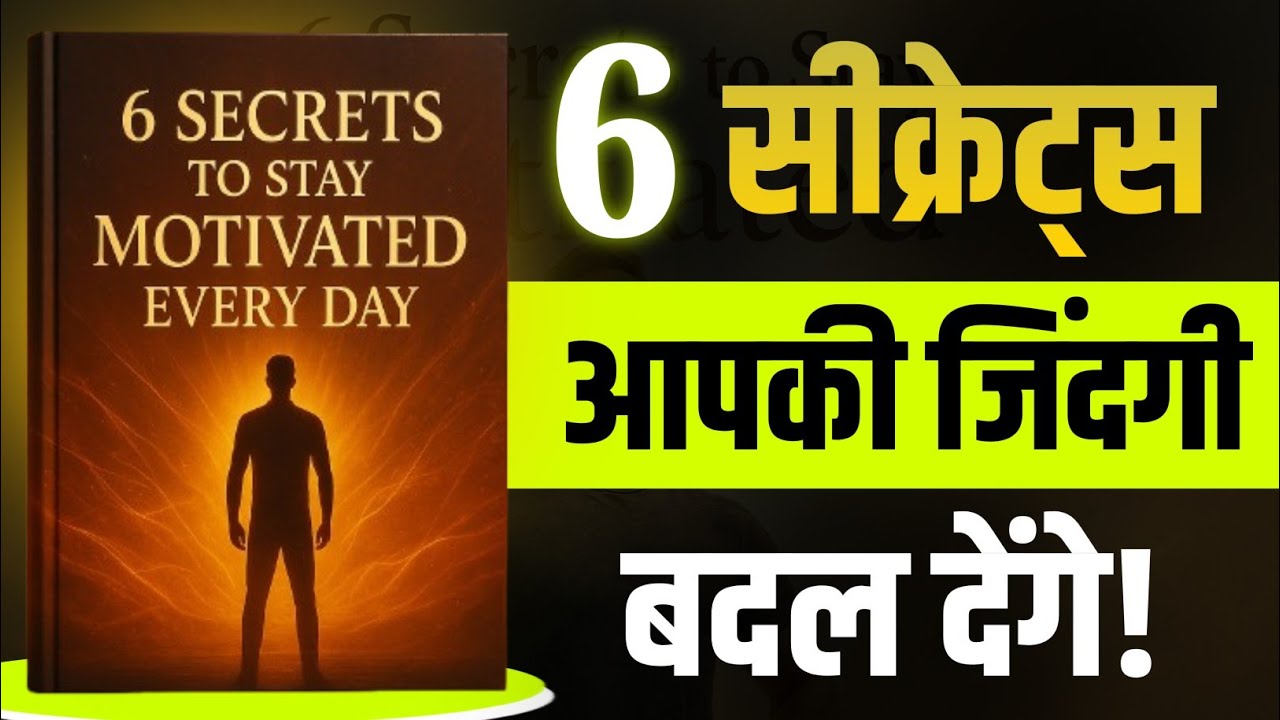 6 Secrets to Stay Motivated Every Day | Ultimate Self-Motivation Guide | Book Summary in Hindi