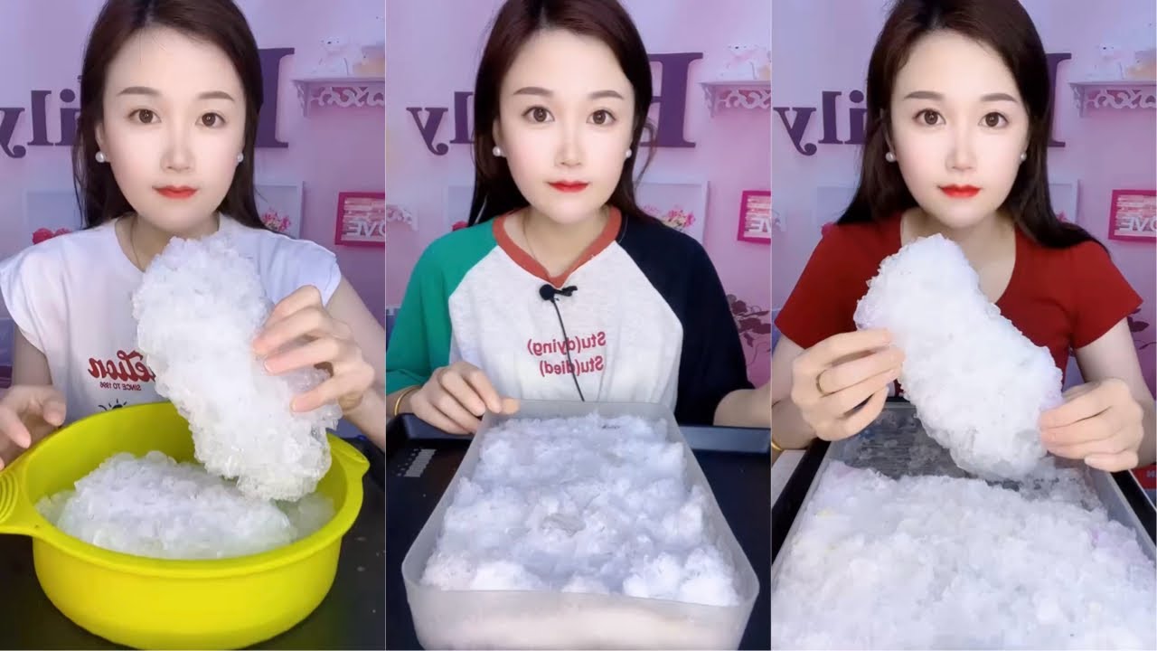 White Ice Eating ASMR | Crushed Ice | Ice Eating