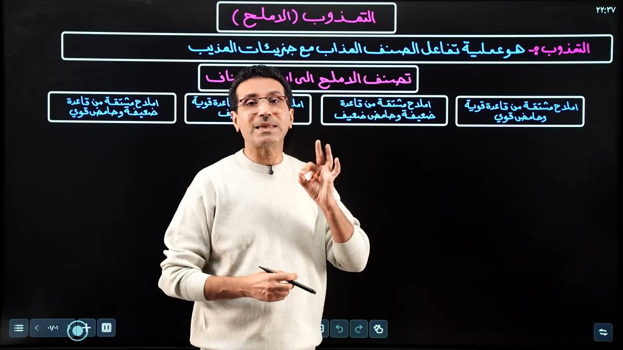 الفصل الثالث : المحاضرة العاشرة :- التمذوب ( الاملاح )