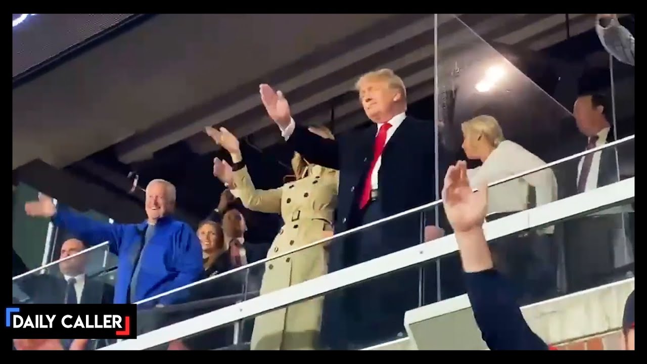 Trump Performs The Tomahawk Chop At Braves Game