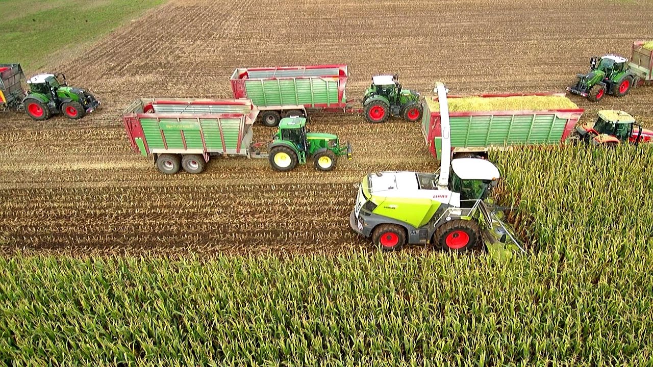 Mais ballern 2025 mit CLAAS Jaguar 970, Fendt 728, Fendt 724, und weitere tolle Schlepper