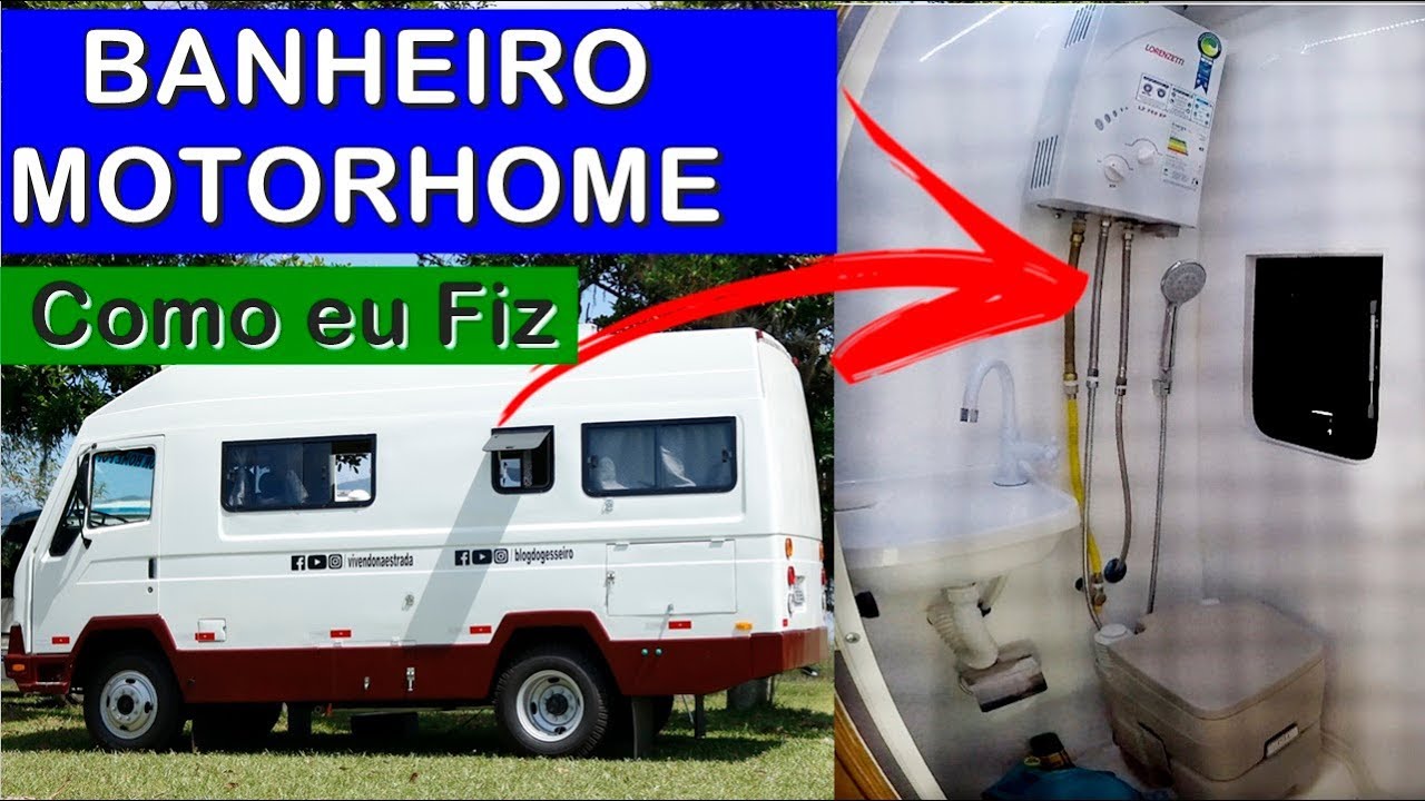 BANHEIRO E HIDRÁULICA DO MOTORHOME e TRAILER Como Fazer - Motorhome Caseiro