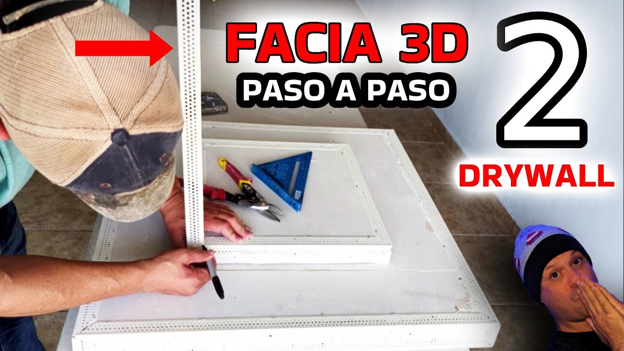 Te Revelo Cómo INSTALAR PANEL de YESO y CORNER BEADS en FACIA 3D | Parte 2 PASO A PASO en DRYWALL