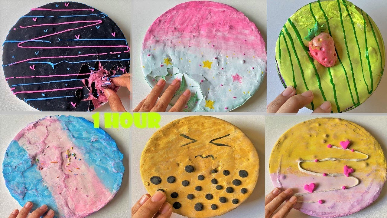 Plaster Clay Cracking e Slime 1 Hour ASMR Video