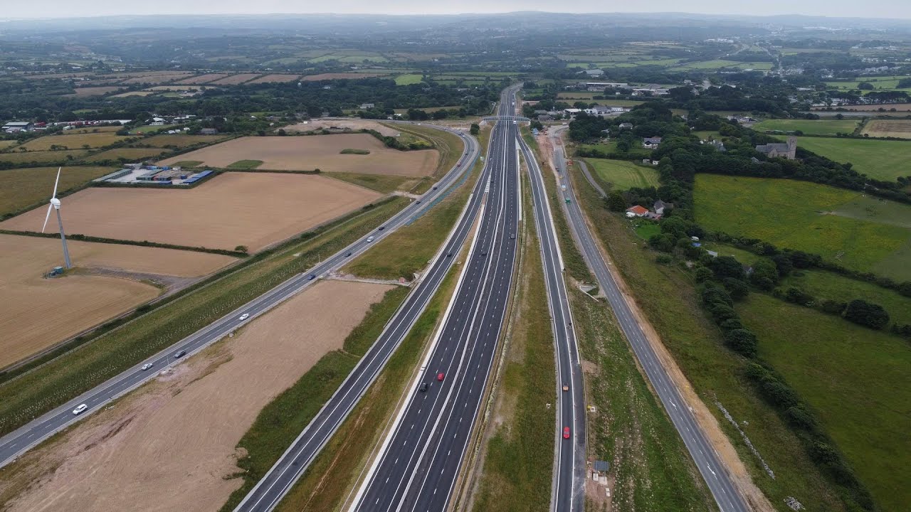 A30 Completion Drone Footage 24th June 2024 (Carland Cross to Chiverton)