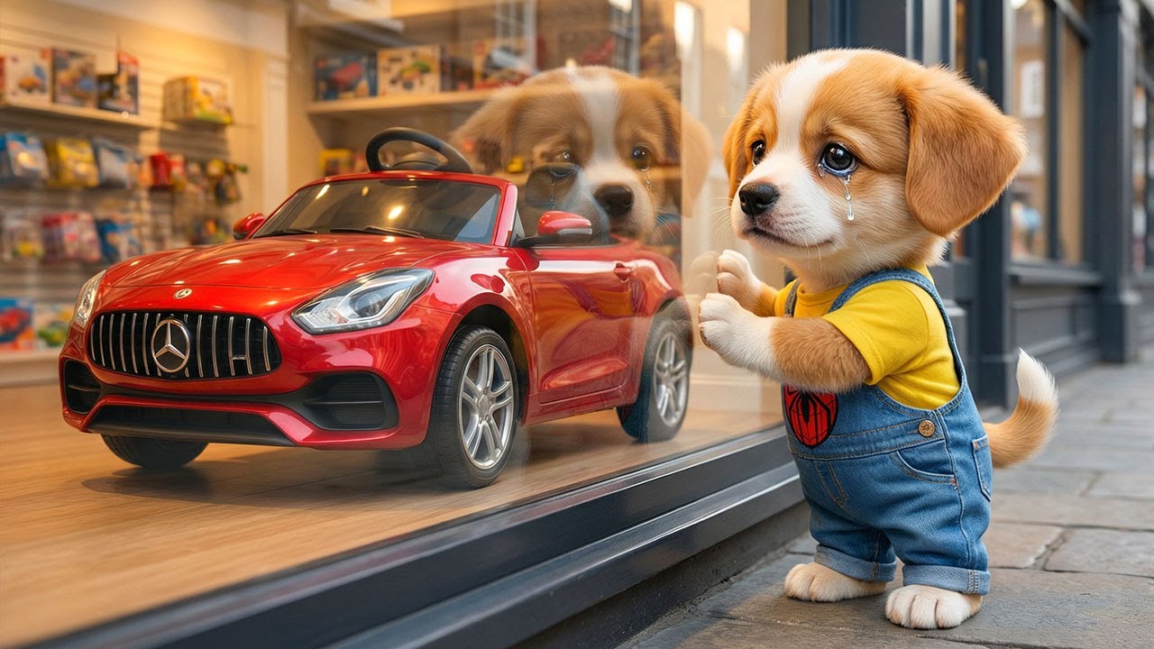 Baby Puppy Couldn’t Afford a Toy Car 😭🚗 Dad’s Love Turns a Drawing into a Dream 🐶💖Heartwarming