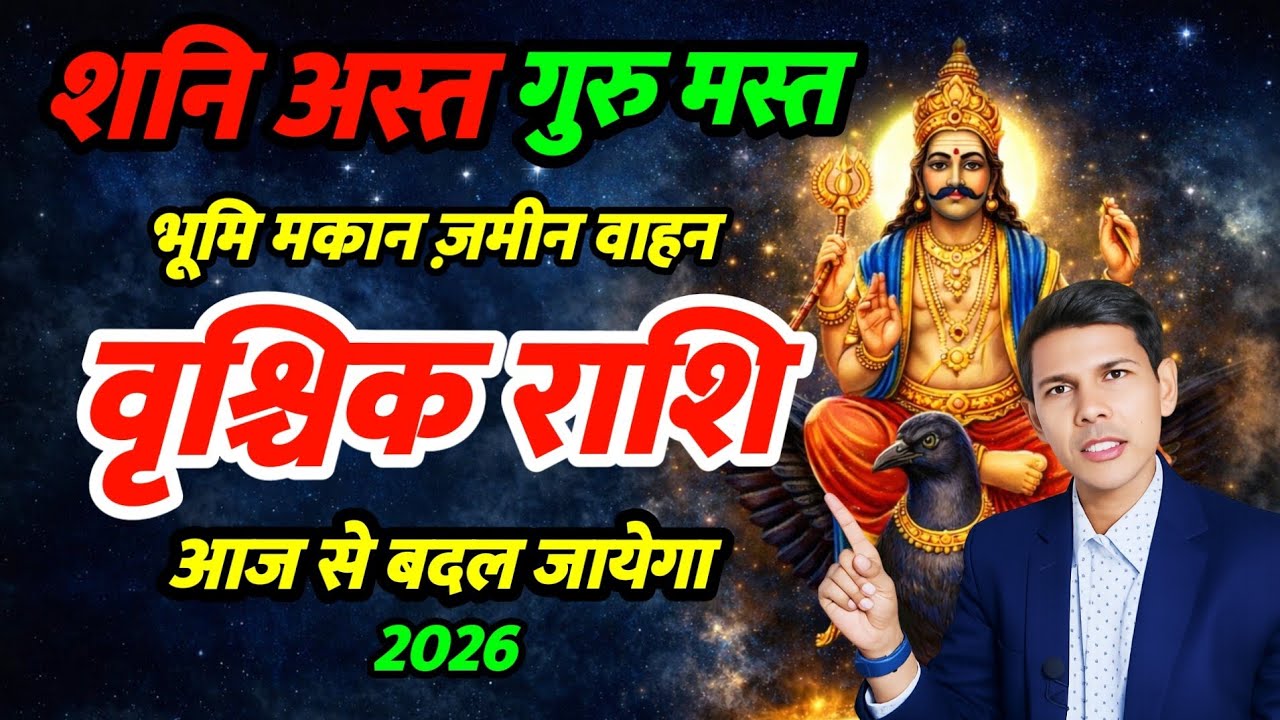 वृश्चिक राशि 2026 | शनि अस्त गुरु मस्त | आज से बदल जायेगा | Scorpio Horoscope 2026