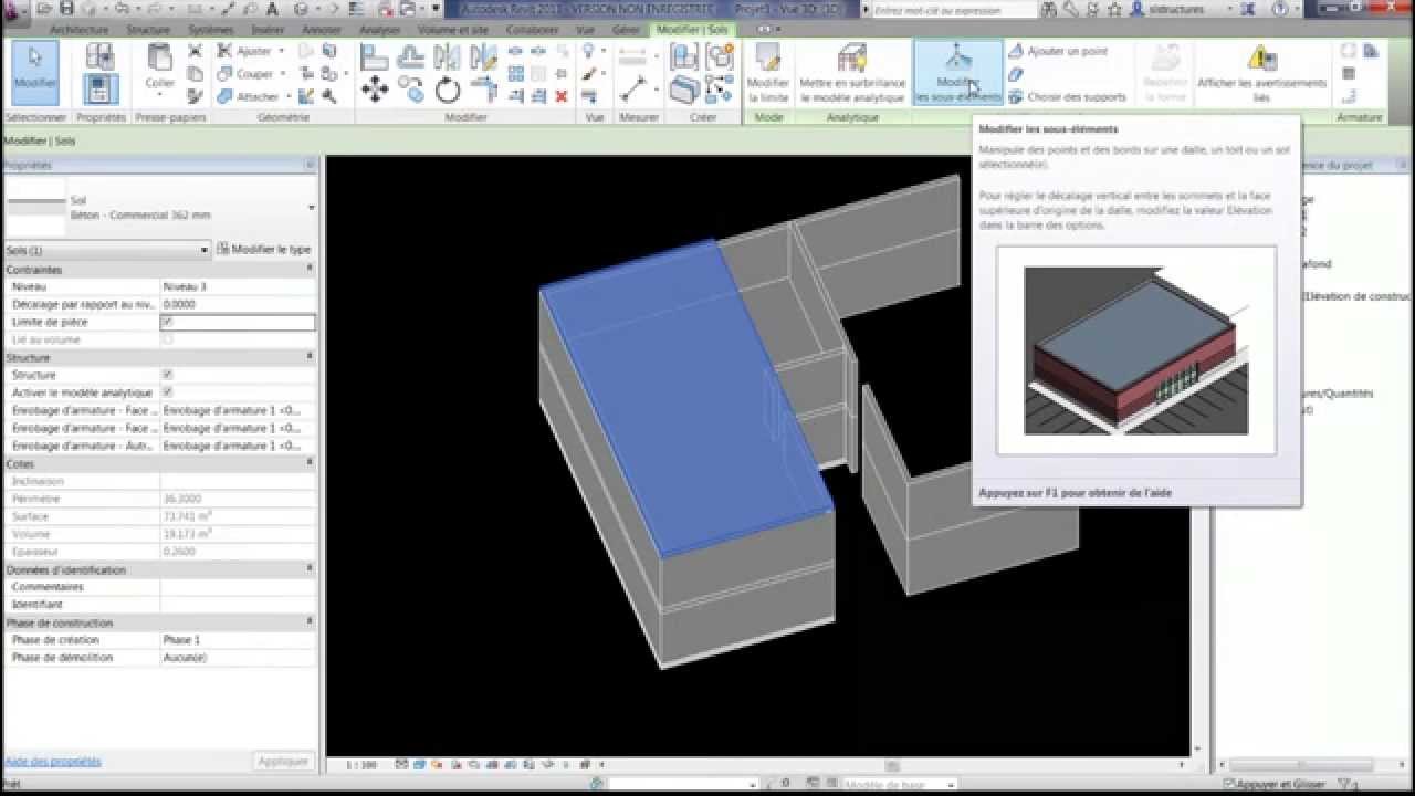 04-REVIT STRUCTURE-Création et modification de Dalles