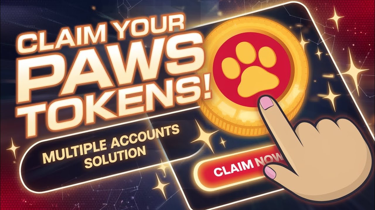 Paws Airdrop Withdrawal Process || How To Claim Multiple Accounts Paws || English Tutorial