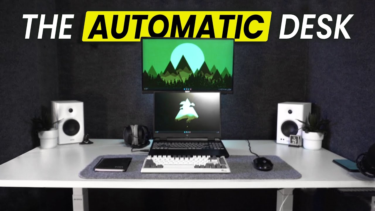 This HEIGHT-ADJUSTABLE DESK ALLOWS SIT-STAND WORK MODE !! JIN Office Dual Motor Desk English Review