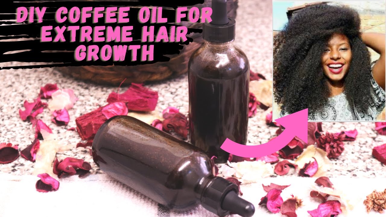 USE THIS FOR UNSTOPPABLE HAIR GROWTH - DIY COFFEE OIL FOR LONG NATURAL HAIR | Journey with Izy