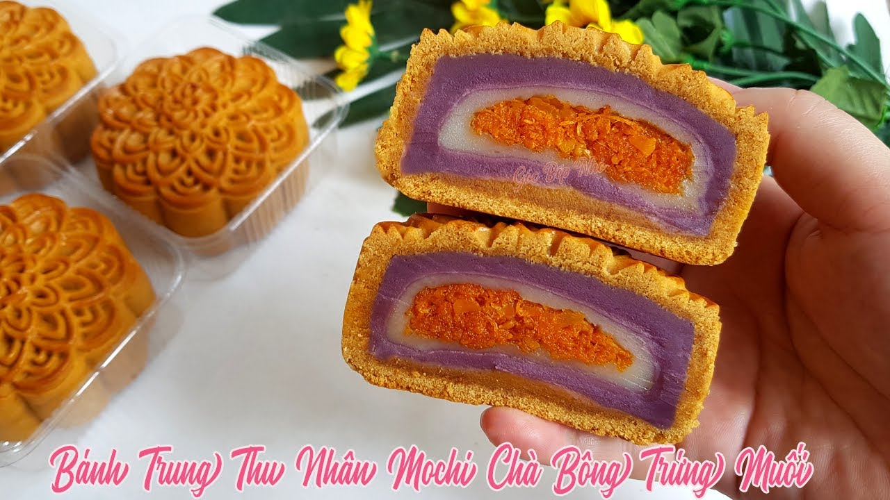Cách Làm Bánh Trung Thu Nhân Mochi Chà Bông Trứng Muối chi tiết siêu ngon| Góc Bếp Nhỏ