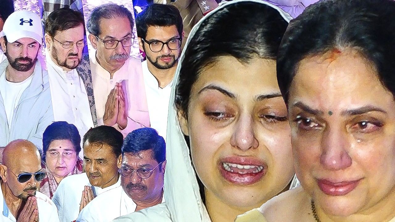 Uddhav Thackeray Family,Javed Ali,Sanjay Narvekar At Asha Bhosle Antim Darshan 