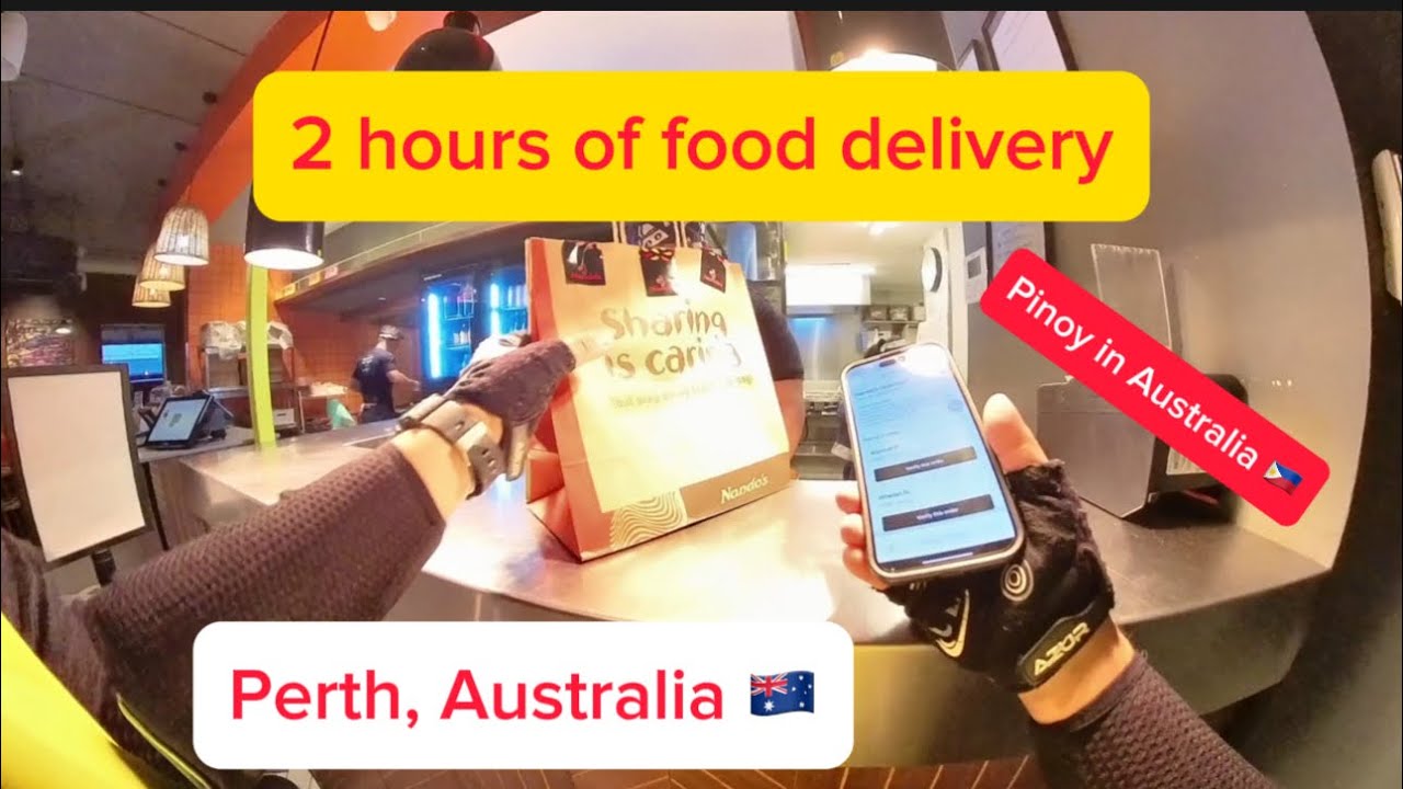 Nag part-time ako ng 2 hours of food delivery in Perth, Australia / Filipino in Australia 🇦🇺🇵🇭