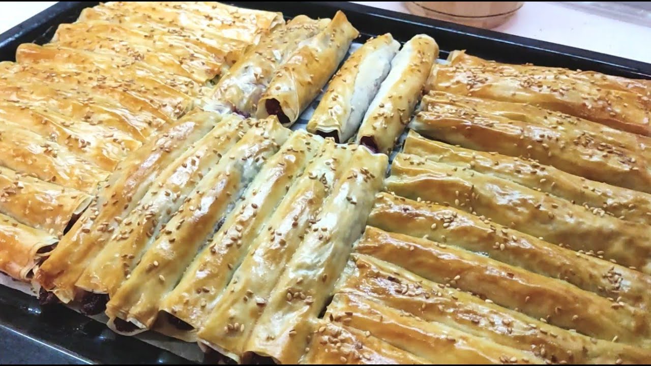 Роллини из фило. С 3 начинками. Filo rollini. With 3 fillings.