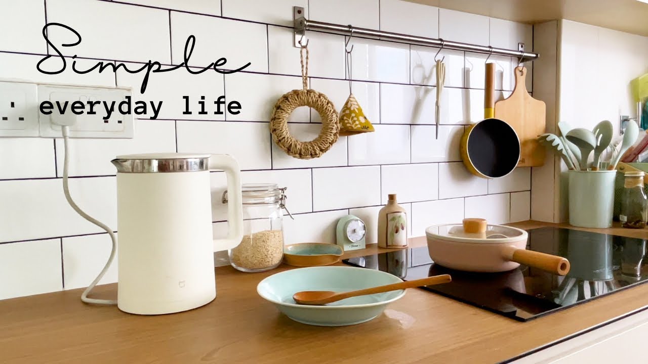 Simple everyday life: Daily vlog - Olive Spam & Egg Fried Rice, Grilled Cabbage, Zucchini pancake