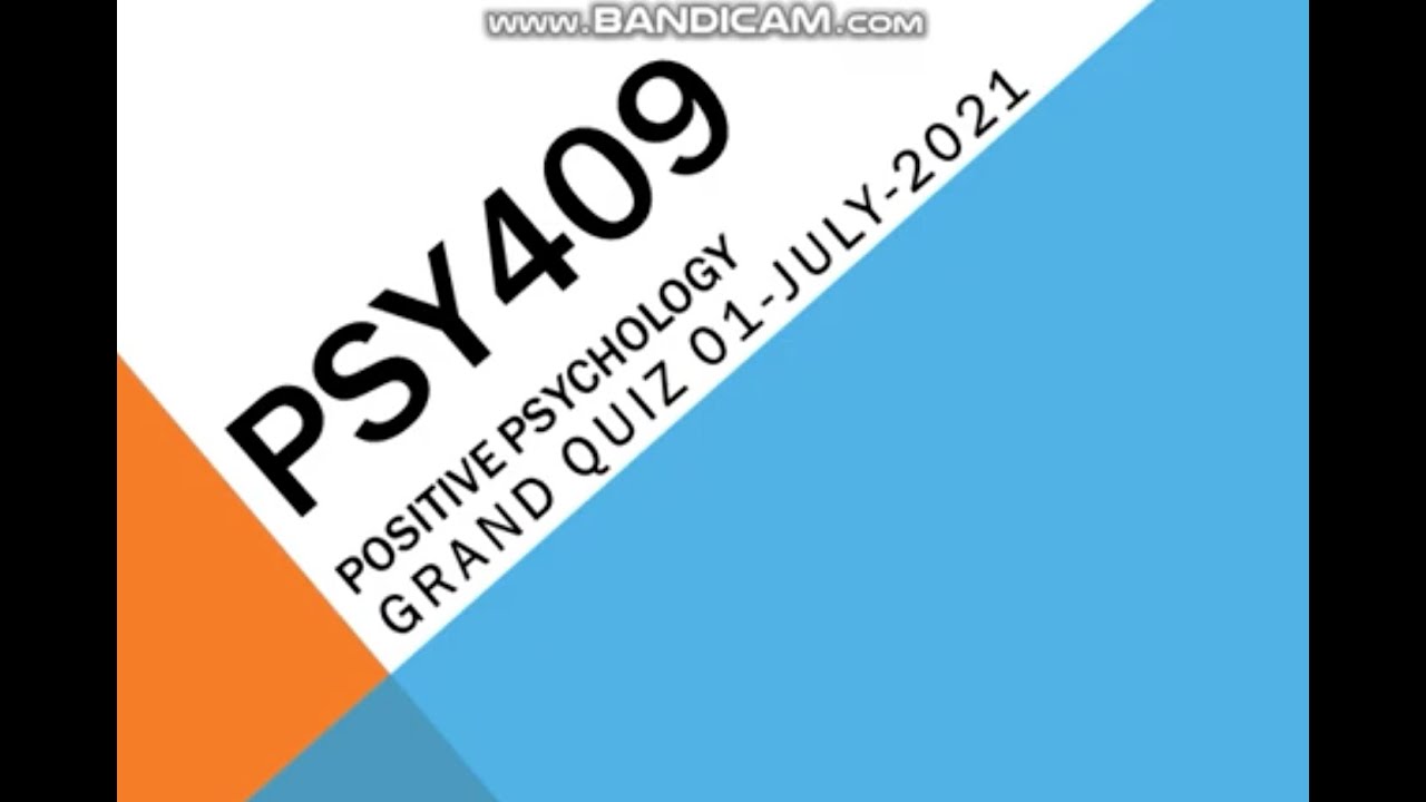 PSY409 – Positive Psychology Grand Quiz in Urdu/Hindi
