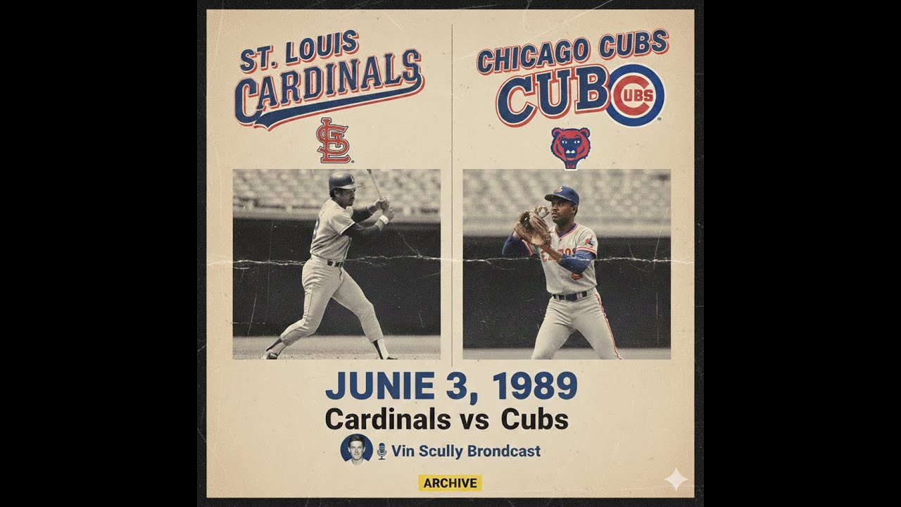 June 3, 1989 | St. Louis Cardinals vs Chicago Cubs | NBC GOW | Vin Scully Broadcast | Archive