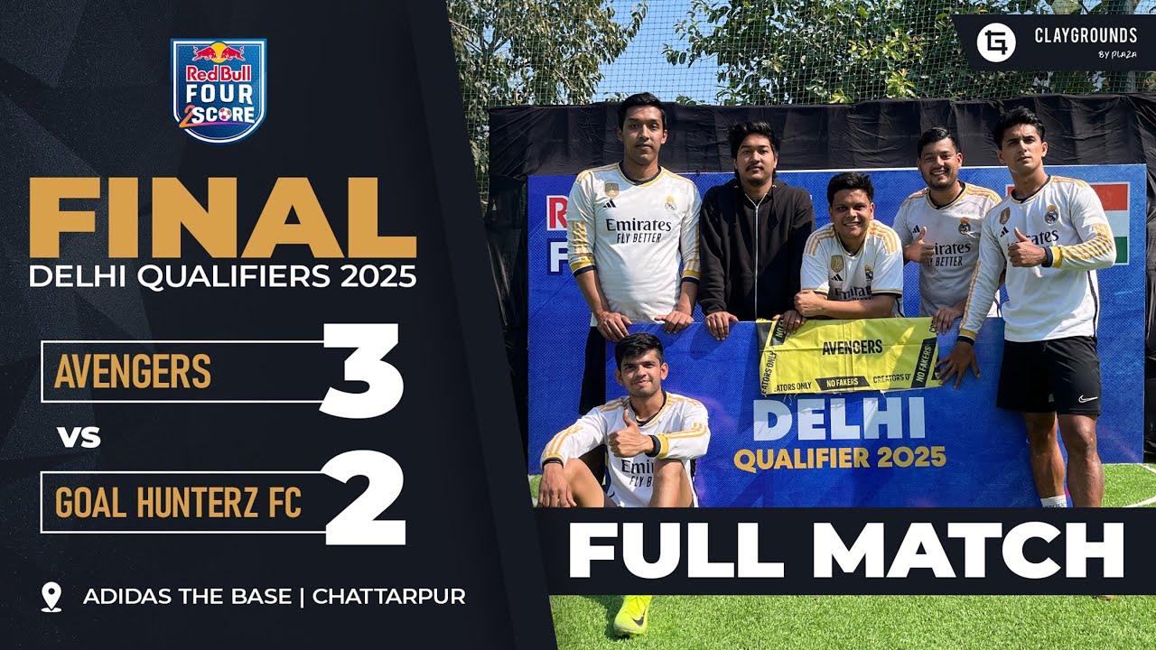 RedBull Four2Score Delhi Qualifiers FINAL | @AVENGERSDELHI 3 - 2 @goalhunterzfc | Full Match