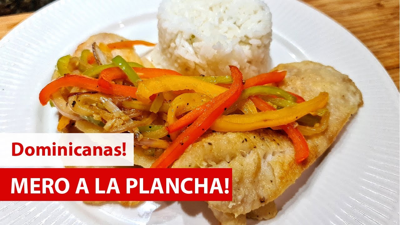 Como hacer FILETE de MERO A LA PLANCHA 🐟🌶🧅 [CON VEGETALES]  | Cocina Dominicana 🇩🇴