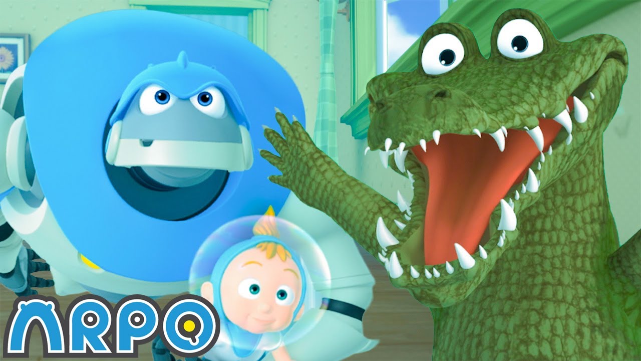 CROCODILE IN THE HOUSE! 😱 Full Episodes | Cartoon | Arpo The Robot on After School Club