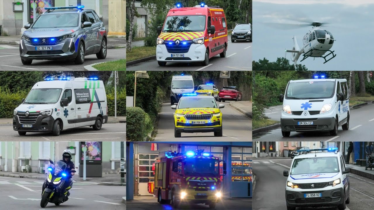 Vele hulpdiensten met spoed door Mulhouse! | De nombreux secours en urgence à travers Mulhouse!