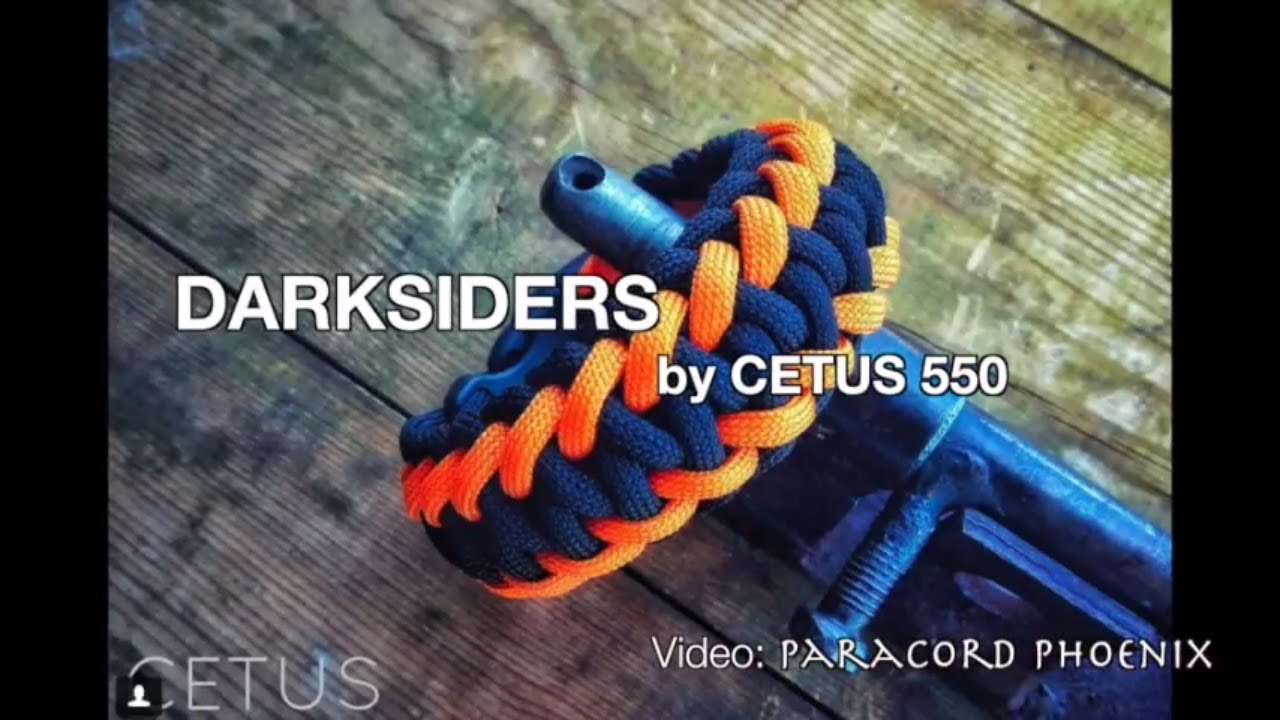 The Darksiders Knot Paracord Bracelet by Cetus 4-Strand without buckle.