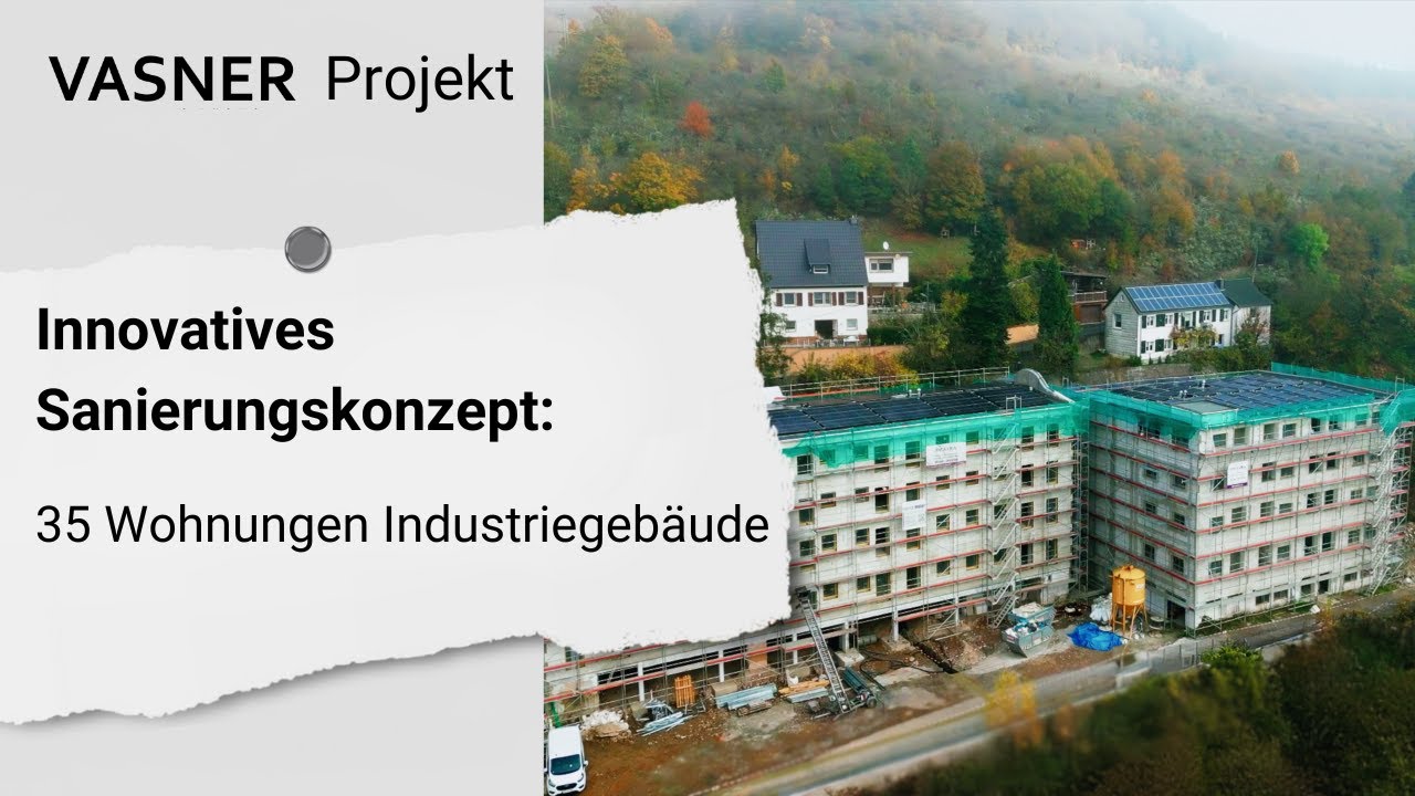 Sanierung Industriegebäude als Mehrfamilienhaus mit Infrarotheizung + PV | VASNER