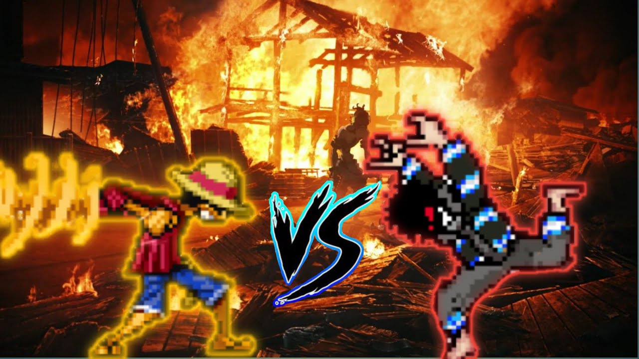 Luffy VS Shinra V2 in Jump Force Mugen