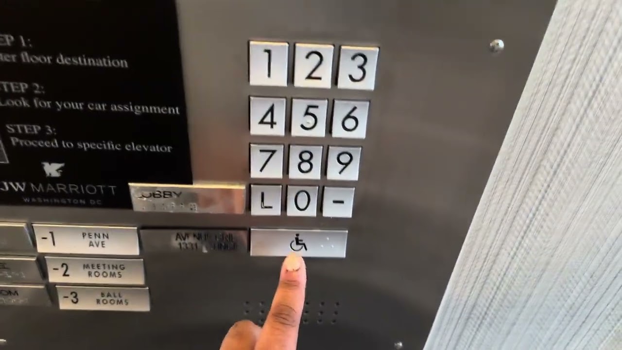 Amazing Schindler ID Destination Dispatch Traction Elevators @ The JW Marriott in Washington DC