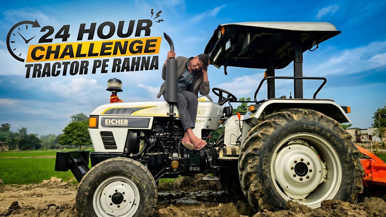 24 Hours on a Tractor 😱 | Biggest Farming Challenge of My Life 🚜