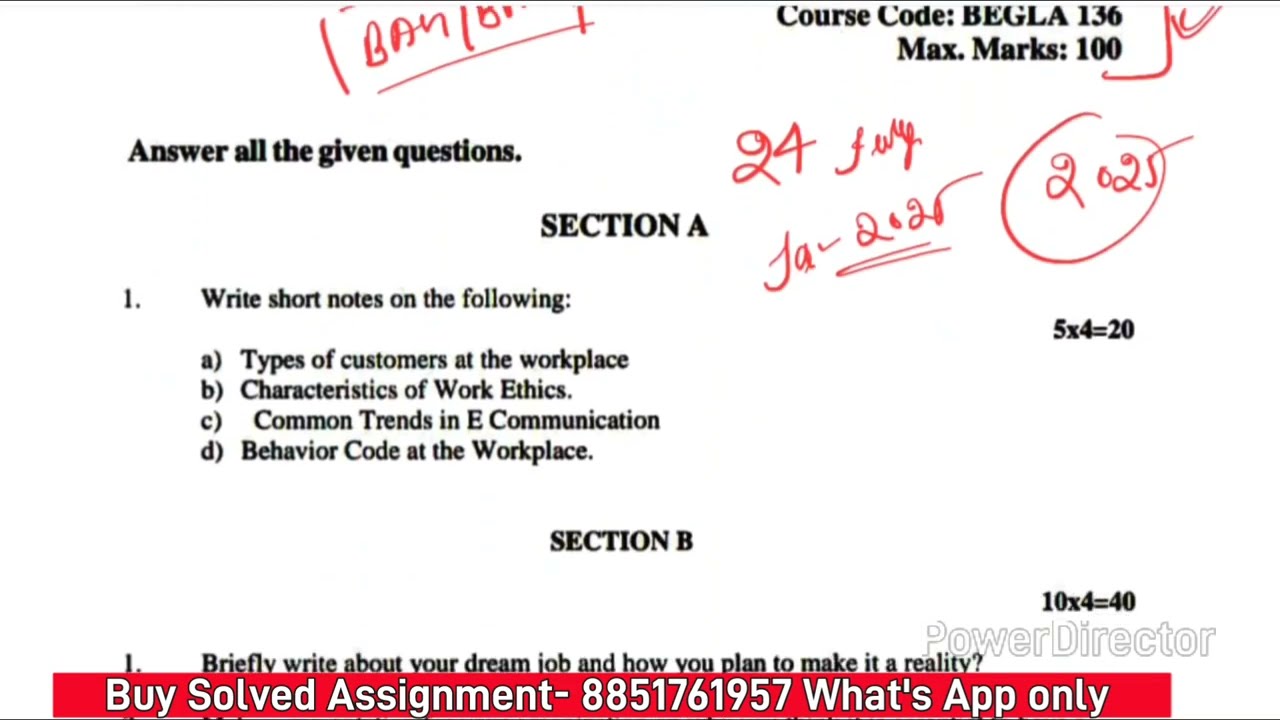 BEGLA 136 Solved Assignment 2024-25 | BEGLA 136 Handwritten Assignment 2025 | BEGLA 136 Assignment