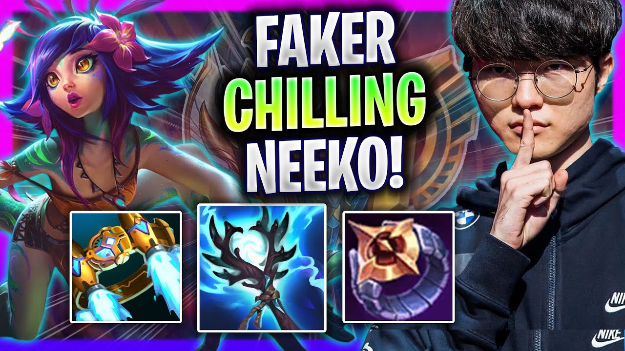FAKER CHILLING WITH NEEKO MID! - T1 Faker Plays Neeko Mid vs Leblanc! | Season 2024
